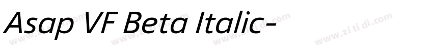Asap VF Beta Italic字体转换